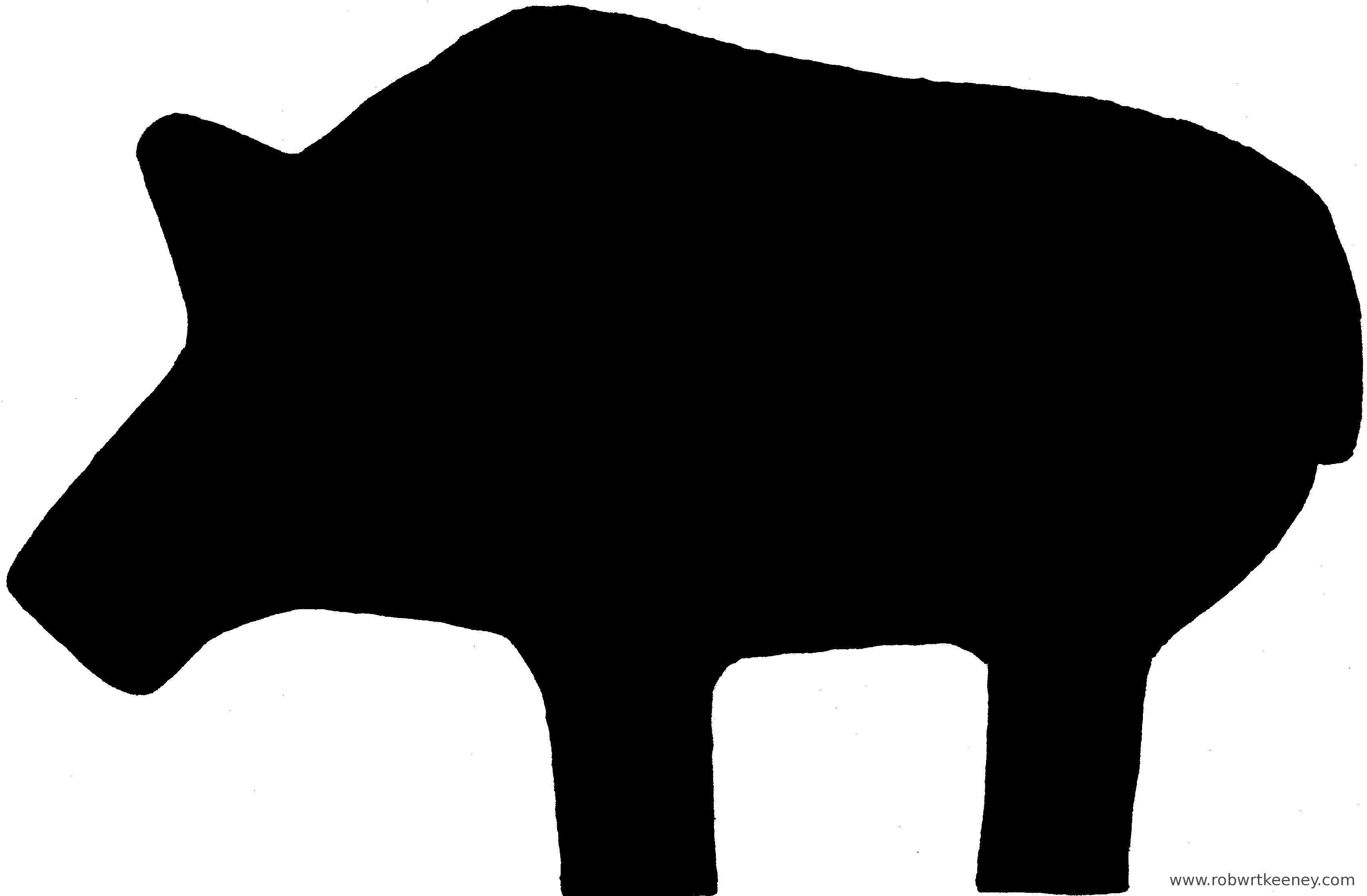 3416x2240 Free Pig Silhouette Images, Hanslodge Clip Art Collection