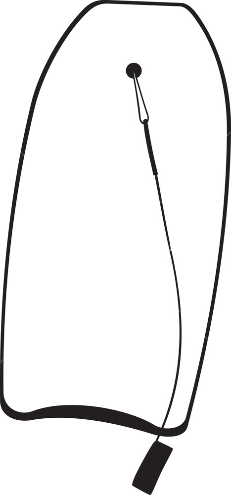 467x1000 Boogie Board Silhouette Royalty Free Stock Image