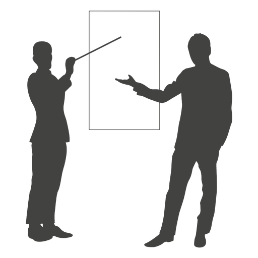 512x512 Businessmen Presentation Board Silhouette