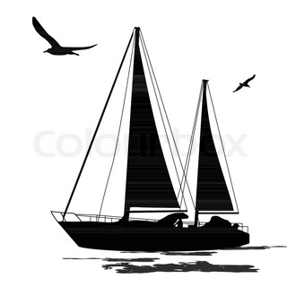 320x320 Silhouette Of Boats Stock Vector Colourbox