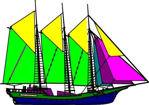 520x368 Vector Sail Ship Silhouette Free Vector Download (6,018 Free