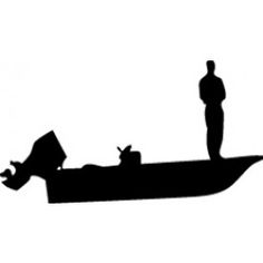 236x236 Bass Fishing Boat Silhouette