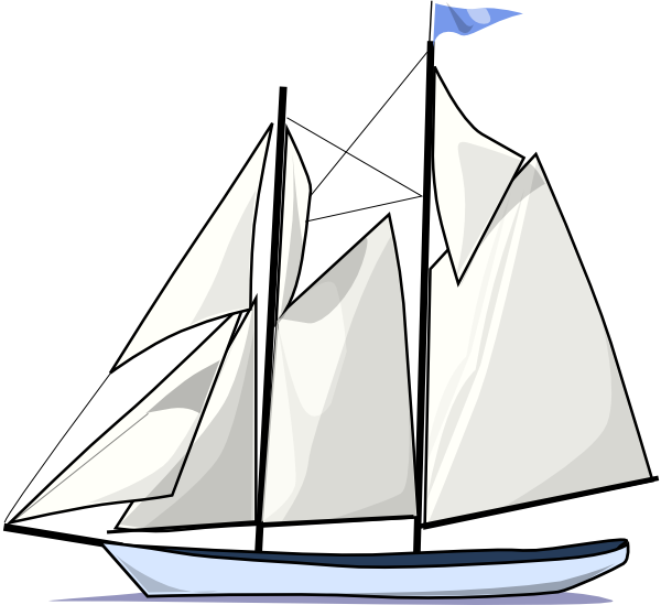 600x549 Boat Sail Sideways Clip Art Free Vector 4vector