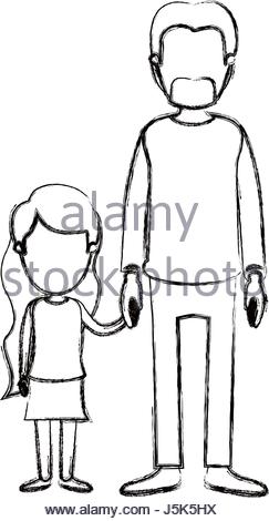 243x470 Blurred Silhouette Caricature Faceless Full Body Couple Parents