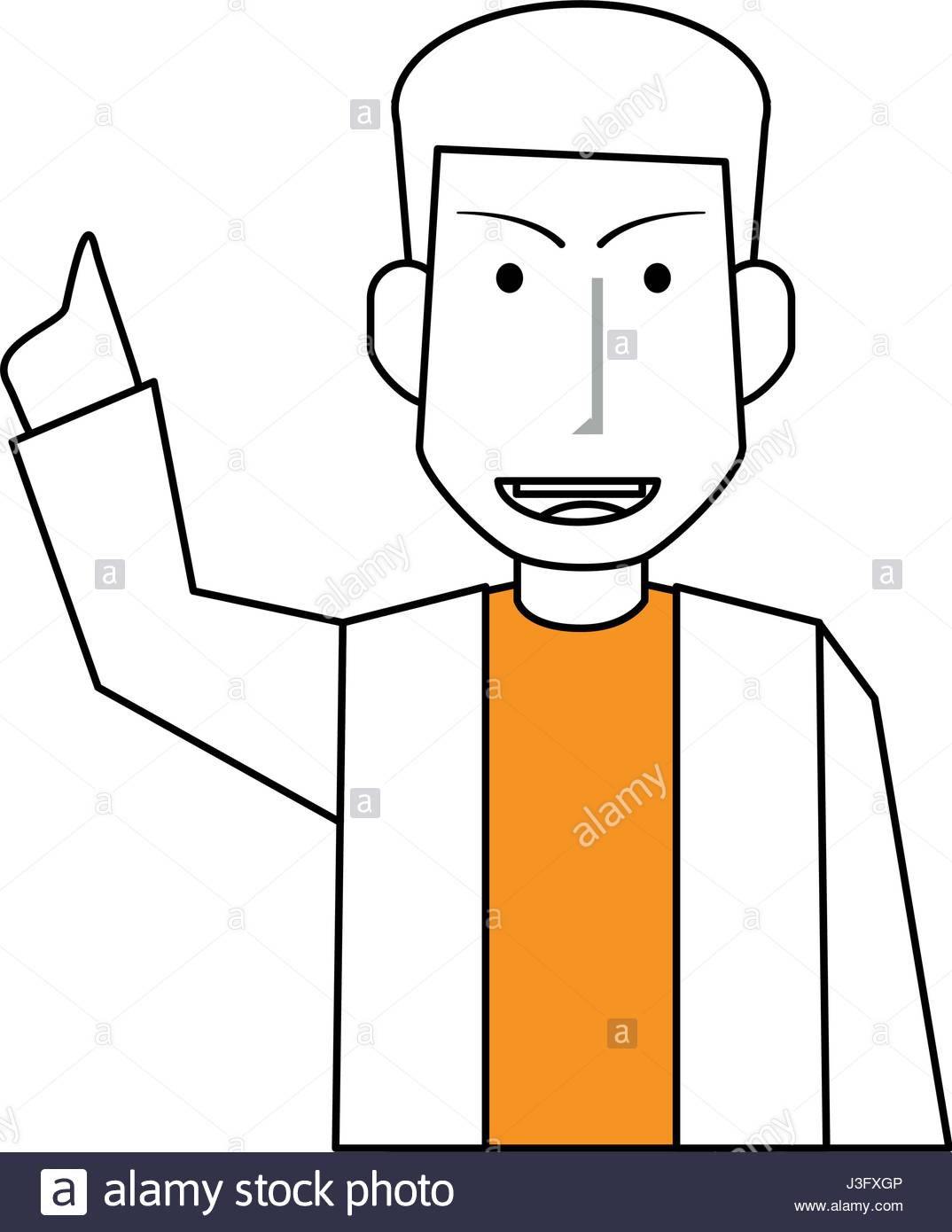 1074x1390 Sketch Color Silhouette Half Body Caricature Doctor Male With Hand