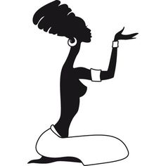 236x236 African Woman Silhouette Clip Art African American Woman