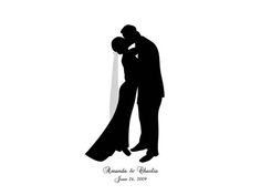 236x176 Custom Silhouette Portrait Unframed 5x7 Preppy Art By Prettyfaces