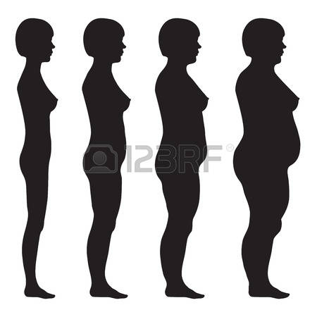450x450 Heavy Female Silhouette Clipart Collection