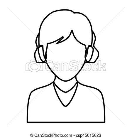 450x470 Silhouette Faceless Half Body Woman With T Shirt Vector Vector