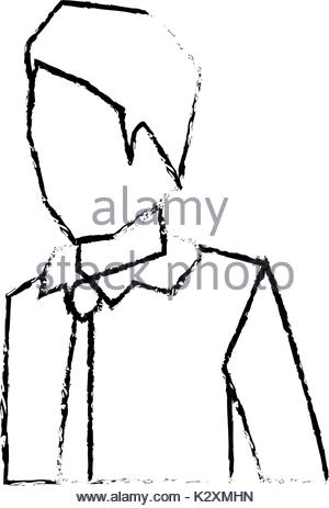 300x463 Businessman Faceless Suit And Half Body Sketch Silhouette
