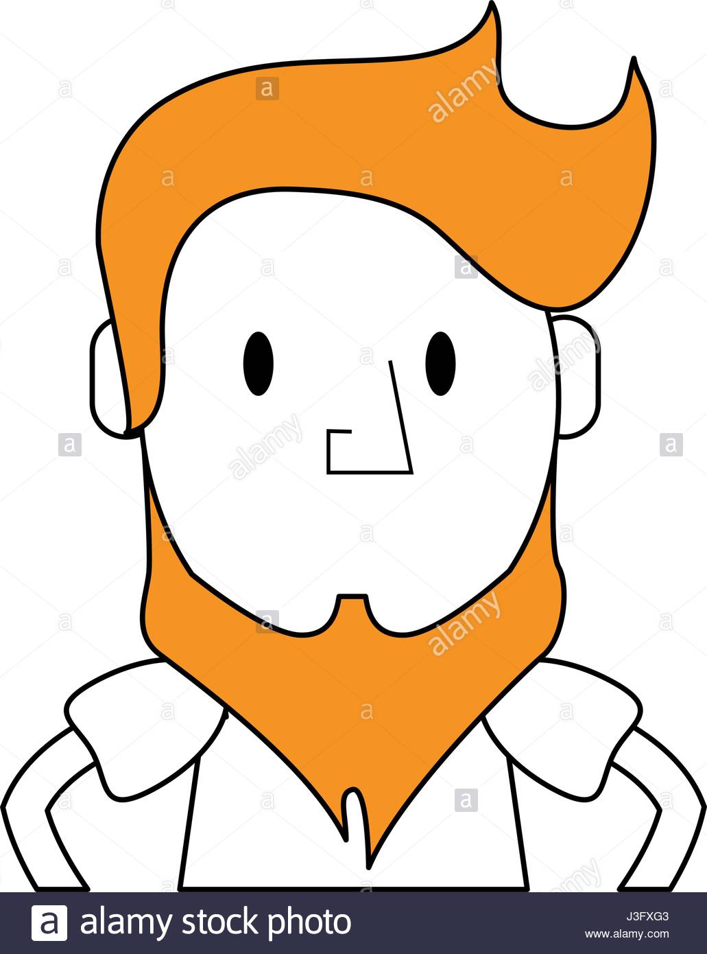 1031x1390 Sketch Color Silhouette Half Body Caricature Man With Long Beard