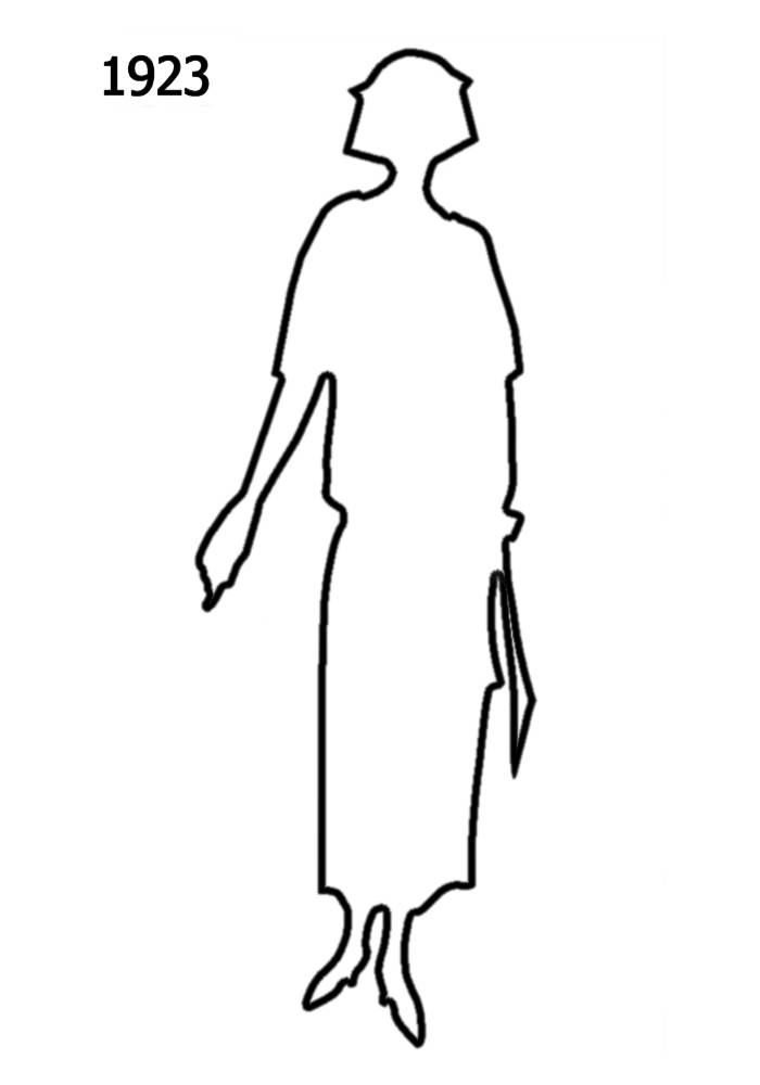 700x1000 Free Outline White Silhouettes 1920 1930 In Costume History