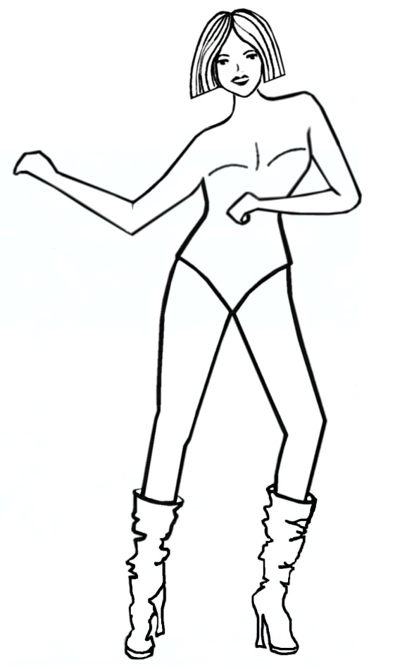 561x950 Gallery Female Body Silhouette Outline Printable,