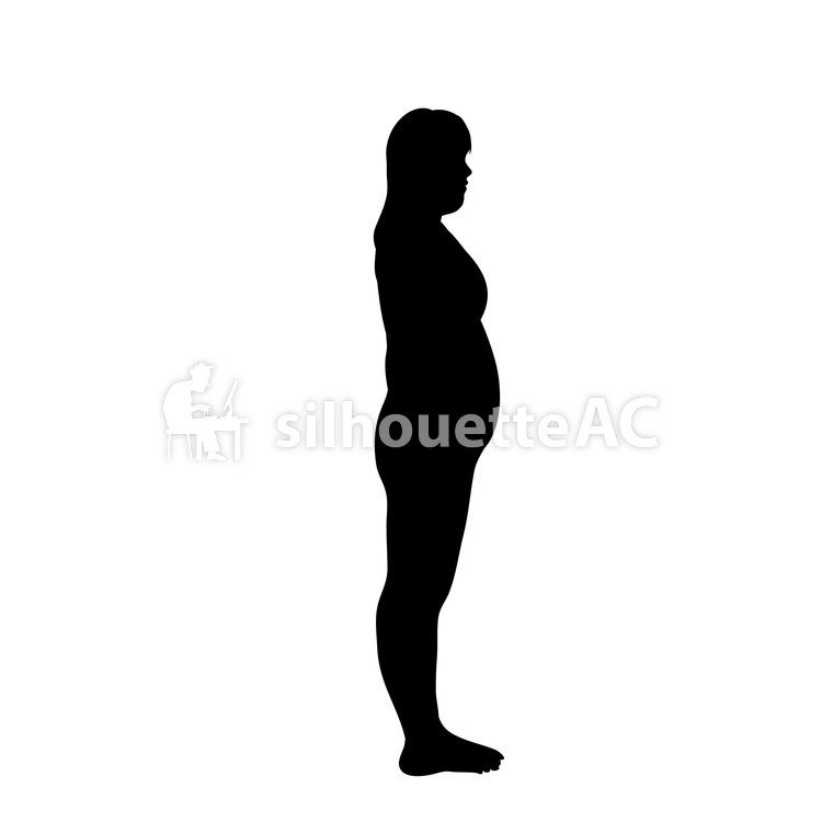 750x750 Free Silhouettes Somewhat Obese, Icon