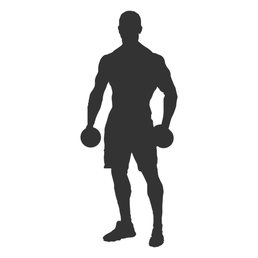 512x512 Bodybuilder Dumbbells Silhouette