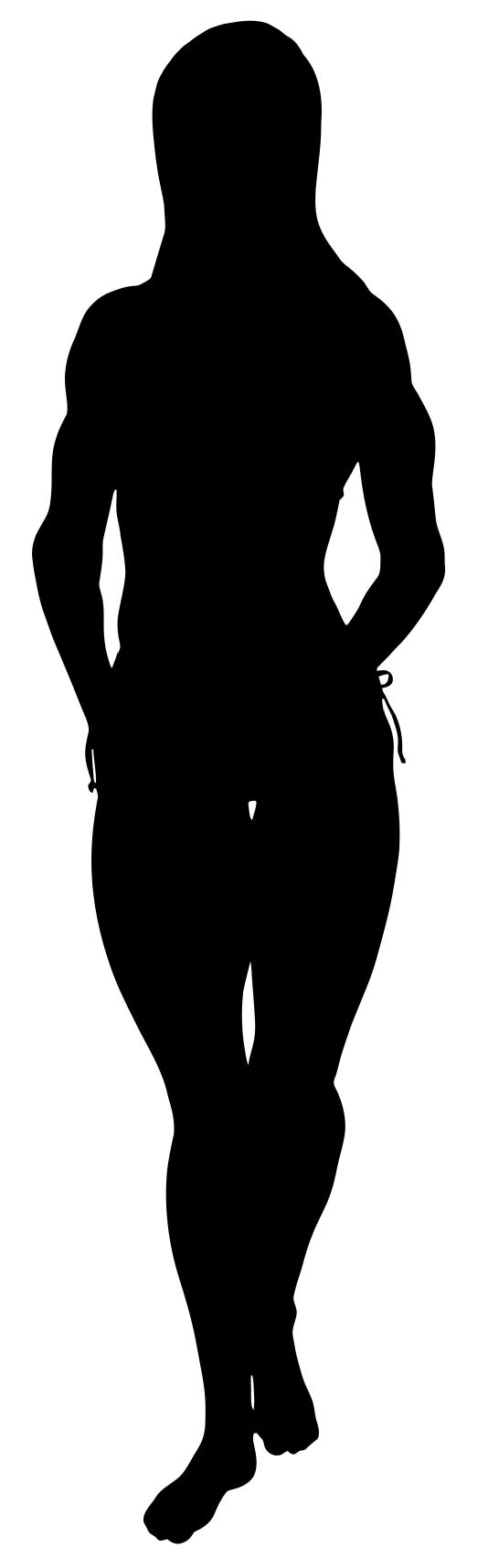 534x1715 Female Bodybuilder Silhouette Clipart