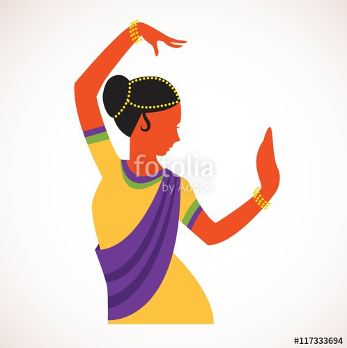 498x500 India Girl Wearing Traditional Clothing Dancing Indian Dance