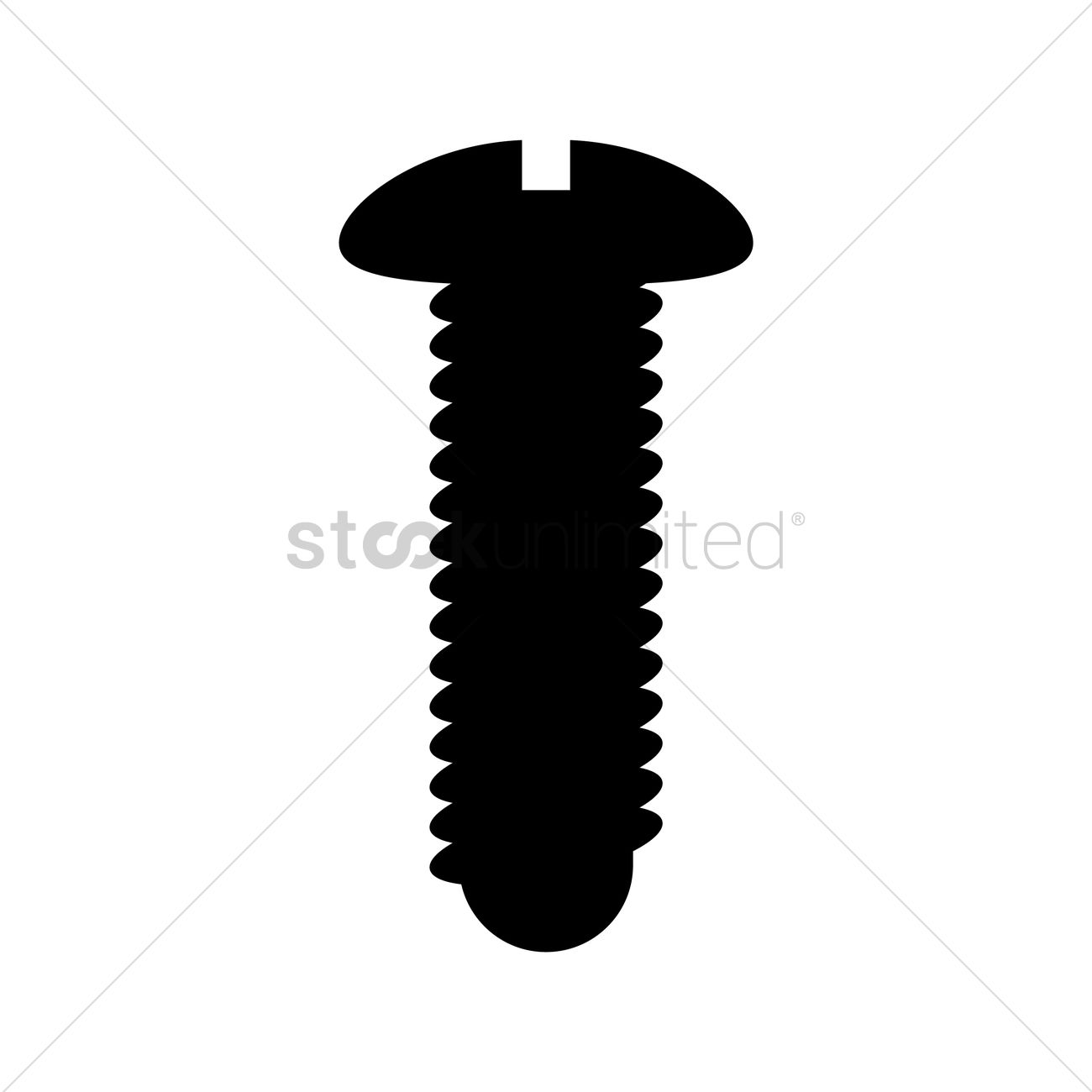 1300x1300 Screw Silhouette Vector Image