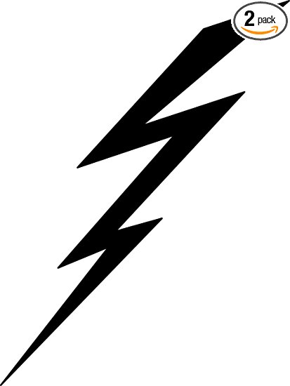 413x550 Angdest Lightning Bolt Silhouette (Black) Waterproof