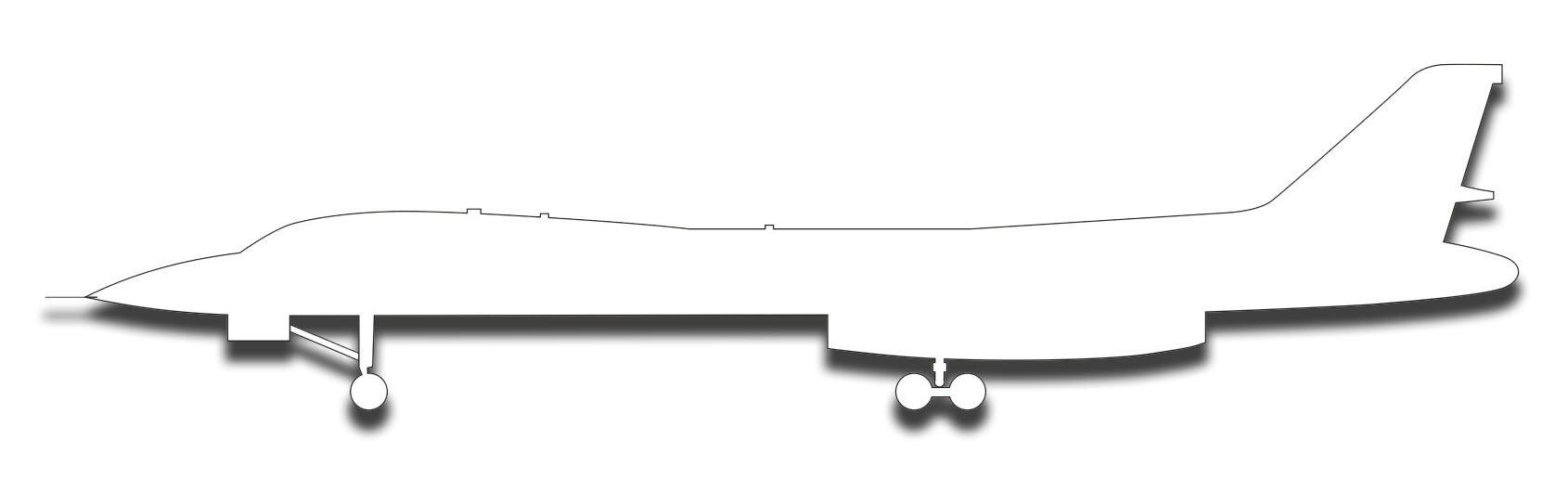 1690x516 Lancer Strategic Bomber Silhouette Sticker Decal