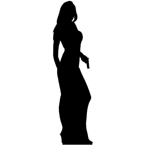 600x600 Secret Agent (James Bond Style) Girl Single Pack Silhouette
