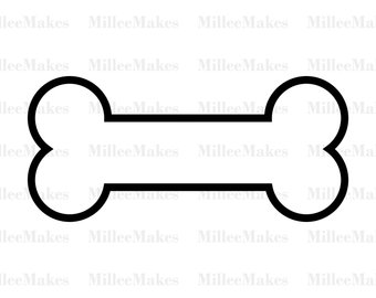 340x270 Dog Bone Silhouette Etsy