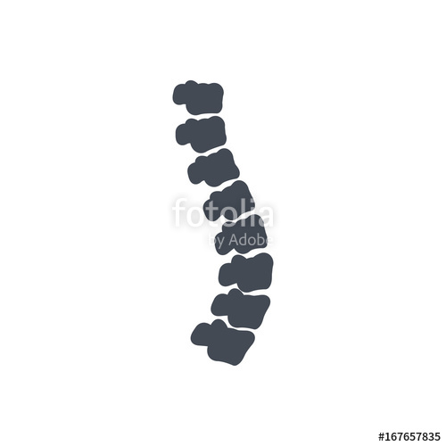 500x500 Bones Silhouette Icon Spine Back Stock Image And Royalty Free
