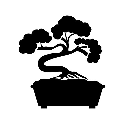 500x500 Bonsai Tree Stencil Template