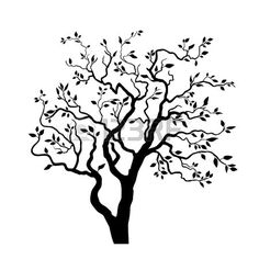 236x236 Bonsai Silhouette Collection. Vector Tree Art Nieuw Flat