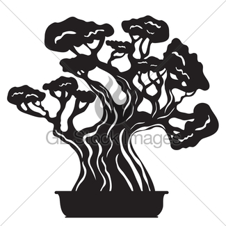 325x325 Sketched Bonsai Tree Gl Stock Images