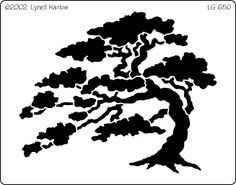236x185 Bonsai Tree Stencil