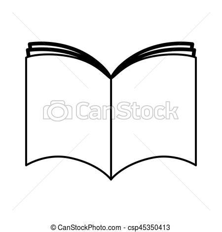 450x470 Text Book Silhouette Isolated Icon Vector Illustration Vector