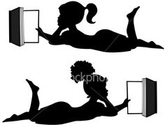 236x182 Girl Reading A Book Silhouette Clipart Drawingartinspiration