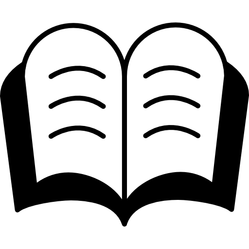 512x512 Open Book With Silhouette