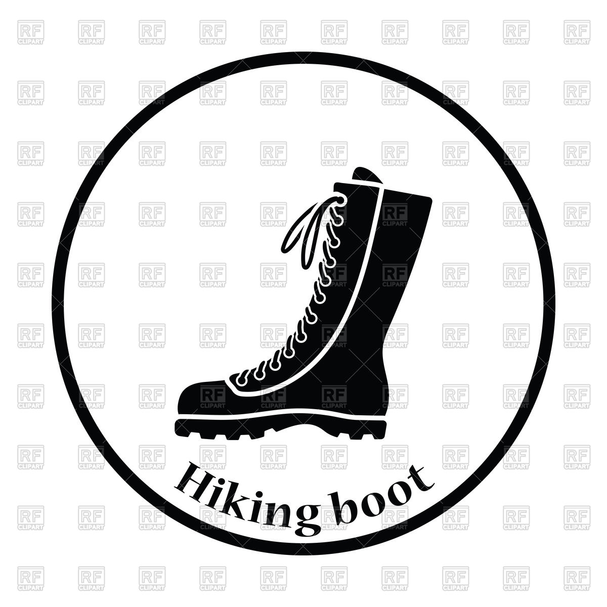 1200x1200 Silhouette Of Hiking Boot Icon Royalty Free Vector Clip Art Image