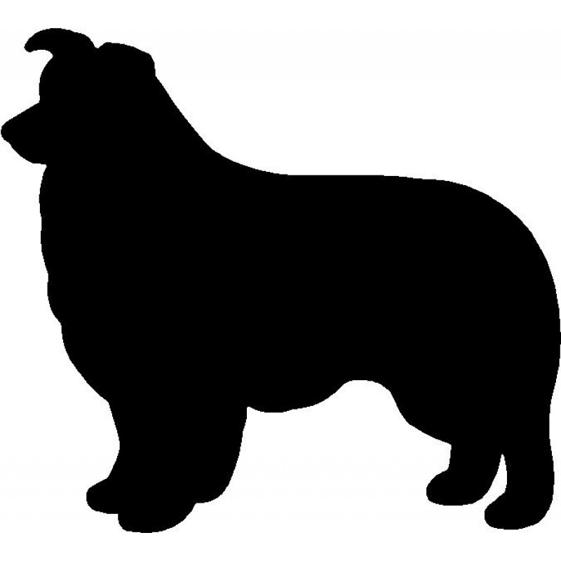 800x800 Dog Breed Silhouette Wall Hanging Magnetic Memo Border Collie