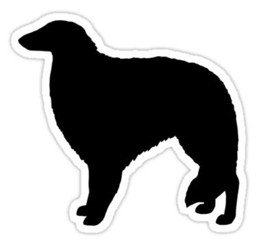 375x360 Borzoi Silhouette(S)' Sticker By Jenn Inashvili Silhouettes And Dog