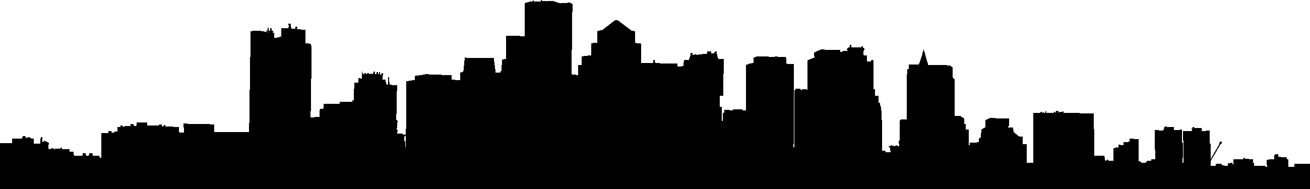 2599x375 City Skyline Silhouette 02 Vector Eps Free Download, Logo, Icons