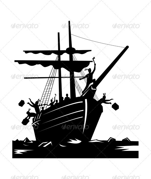 590x700 Boston Tea Party Raiders Retro By Patrimonio Graphicriver