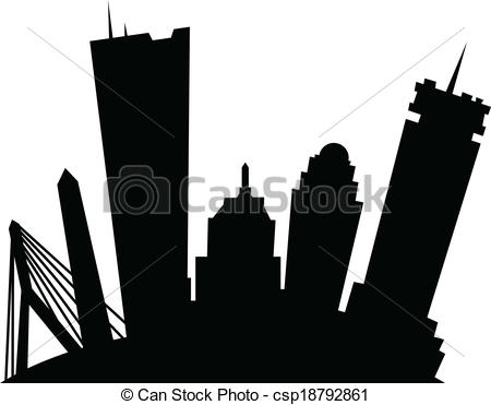 450x371 Cartoon Boston. Cartoon Skyline Silhouette Of The City Of Clip