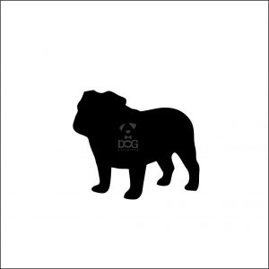300x300 Boston Terrier Dog Breed Silhouette Stickers