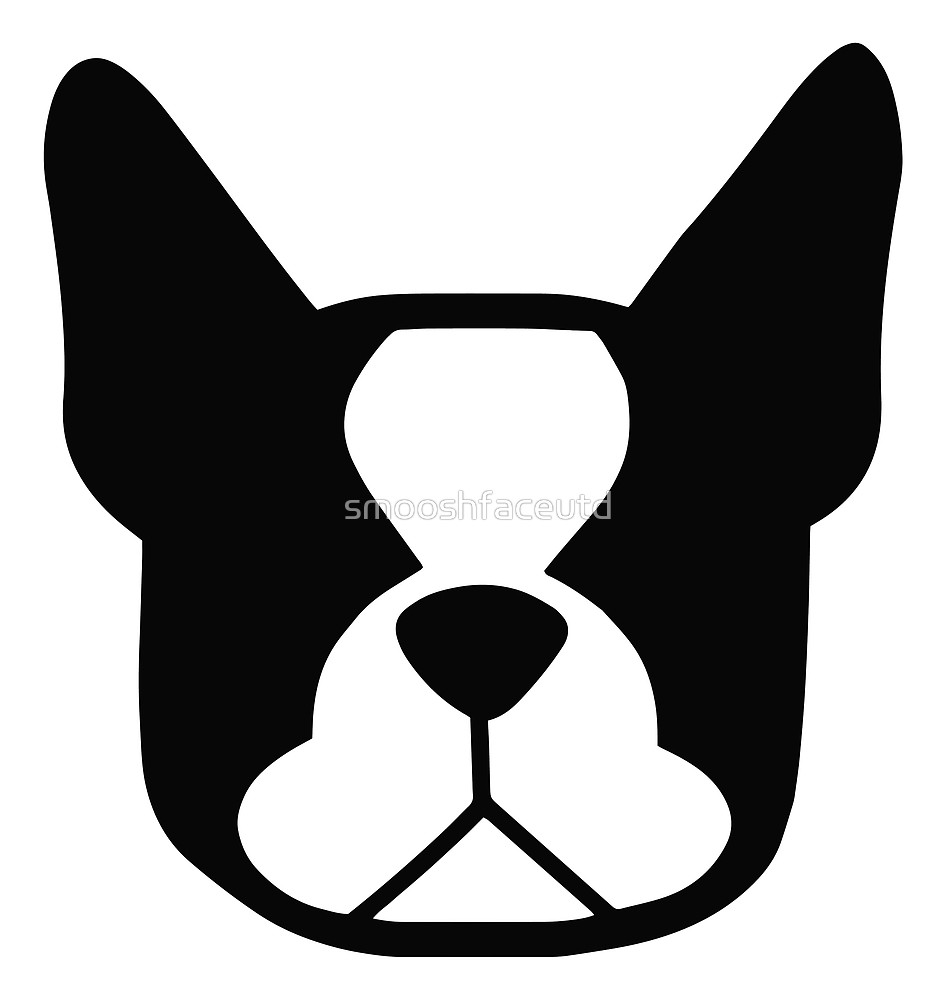 946x1000 Boston Terrier Face In Black And White