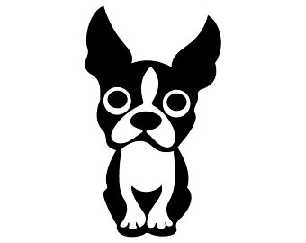 340x270 Boston Terrier Svg Etsy