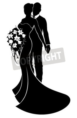 261x400 Vector Of A Bride And Groom Wedding