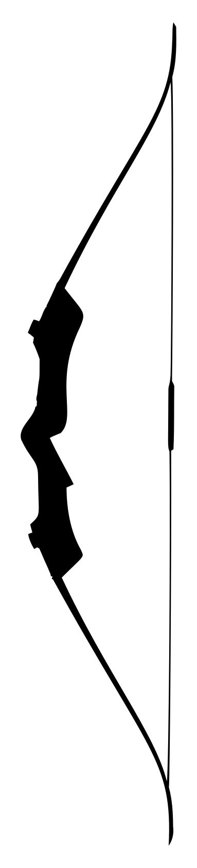383x1687 Bow Silhouette Clipart