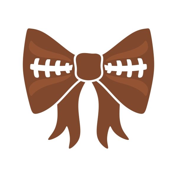 600x600 Football Bow Cuttable Design Cut File. Vector, Clipart, Digital