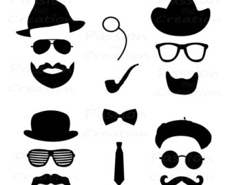 340x270 Western Bow Tie Silhouette Vector Clipart