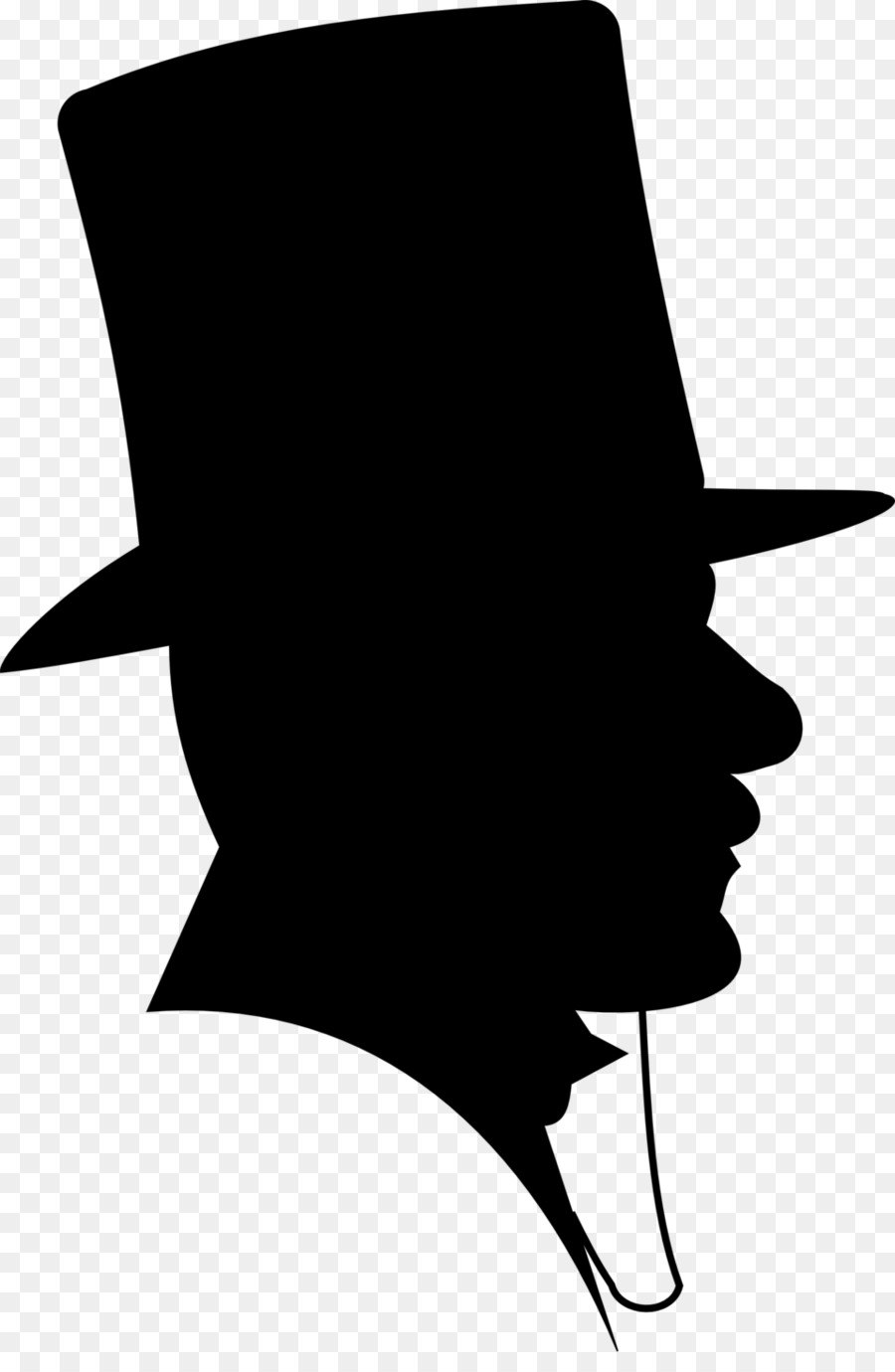 900x1380 Top Hat Silhouette Clip Art