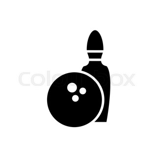 320x320 Bowling Ball Icon. Cartoon Illustration Of Bowling Ball Vector