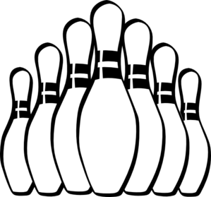 299x279 Bowling Pins Clip Art